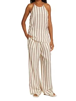 Virina Striped Wide-Leg Pants