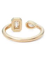 Paris 14K Yellow Gold & Diamond Cuff Ring