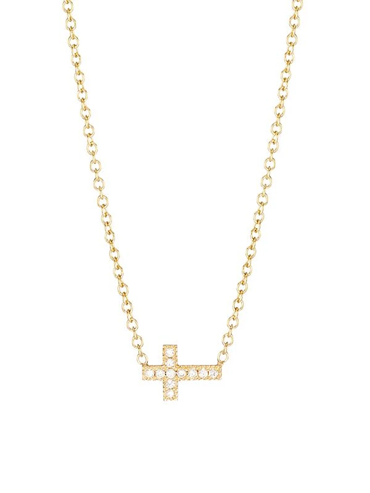 Midi Bitty Symbols 14K Gold & Diamond Necklace