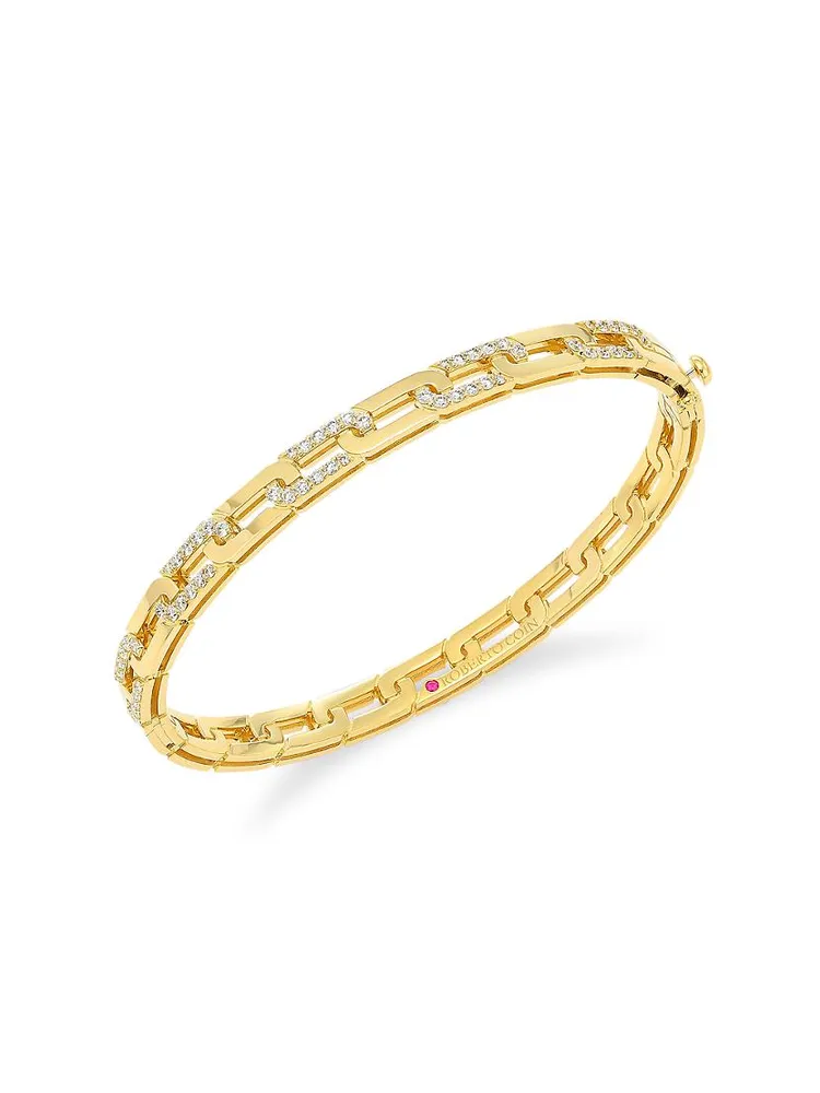 Navarra 18K Gold & Diamond Bangle Bracelet