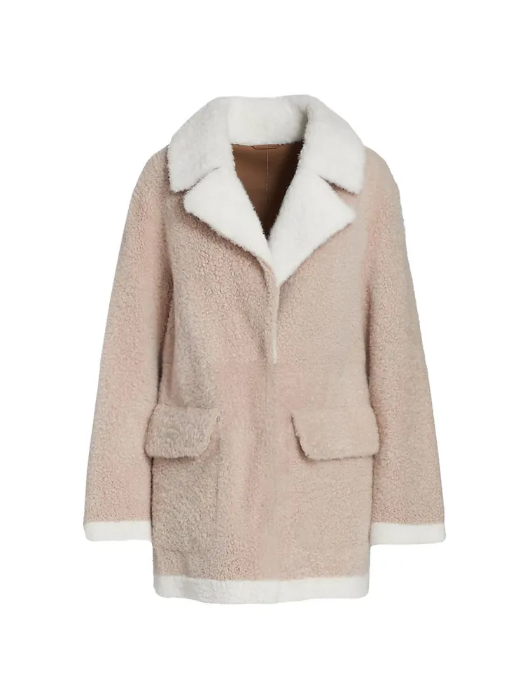 Shearling Notch Collar Coat