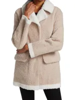 Shearling Notch Collar Coat