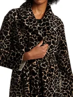 Reversible Shearling Giraffe-Print Coat