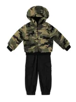 Little Girl's & Camo Teddy Hoodie Jacket