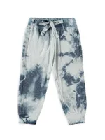 Little Girl's & Fuzzy Fleece Tie Dye Sweatpants