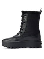 Hero Shearling-Lined Lug-Sole Boots