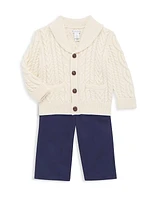 Baby Boy's Aran-Knit Cardigan