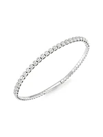 14K White Gold & 0.75 TCW Diamond Bangle