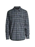 Flannel Micro-Fleece Long-Sleeve Shirt Jacket