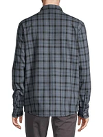 Flannel Micro-Fleece Long-Sleeve Shirt Jacket