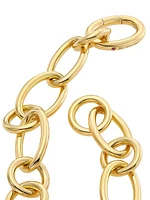 18K Yellow Gold Oval- & Round-Link Bracelet