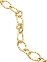 18K Yellow Gold Oval- & Round-Link Bracelet