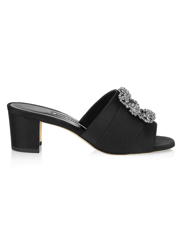 Martanew 50MM Embellished Satin Mules