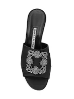 Martanew 50MM Embellished Satin Mules