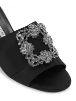 Martanew 50MM Embellished Satin Mules