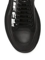 Leather Lace-Up Sneakers