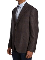 COLLECTION Plaid Single-Breasted Blazer