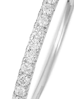 14K White Gold & TCW Diamond Bangle