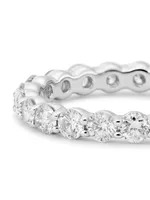 14K White Gold & TCW Diamond Eternity Band