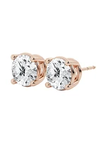 14K Gold & Diamond 4-Prong Stud Earrings/0.50-8.00 TCW