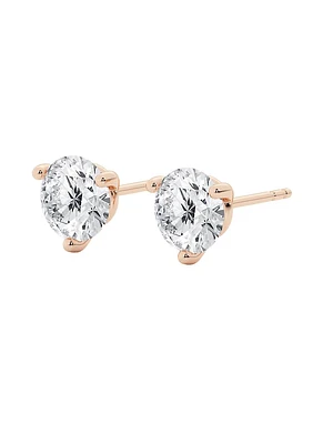 14K Gold & Diamond Martini Stud Earrings/0.50-8.00 TCW