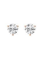 14K Gold & Diamond Martini Stud Earrings/0.50-8.00 TCW