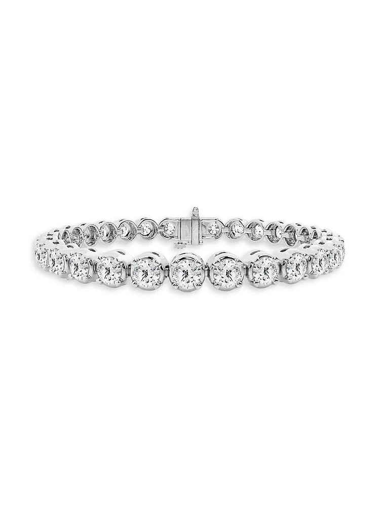 14K White Gold & Diamond Prong-Set Tennis Bracelet/1.00-12.00 TCW