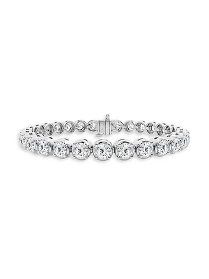 14K White Gold & Diamond Prong-Set Tennis Bracelet/1.00-12.00 TCW