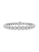 14K White Gold & Diamond Prong-Set Tennis Bracelet/1.00-12.00 TCW