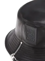 Leather Logo Bucket Hat