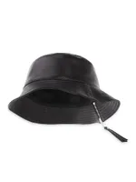 Leather Logo Bucket Hat