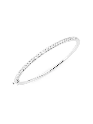 14K White Gold & 1.50 TCW Diamond Bangle