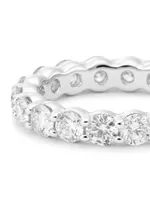 14K White Gold & TCW Diamond Eternity Band