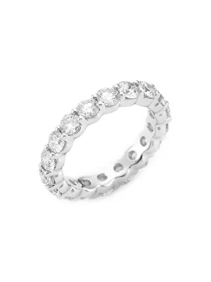 14K White Gold & TCW Diamond Eternity Band