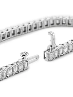 14K White Gold & 9.37 TCW Diamond Tennis Bracelet