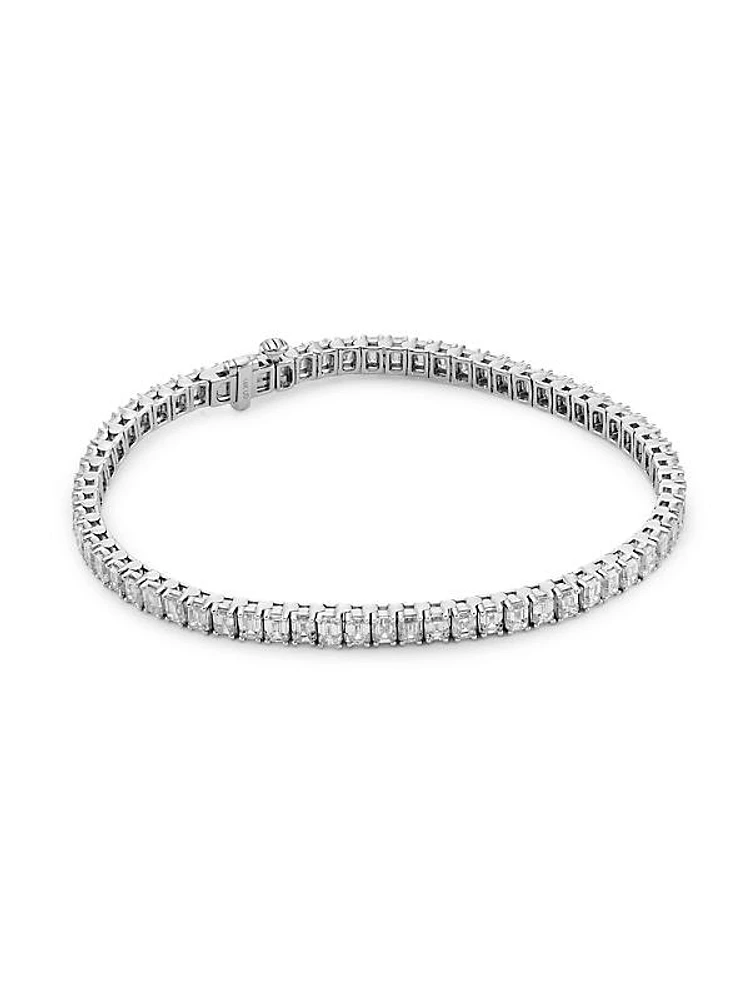 14K White Gold & 9.37 TCW Diamond Tennis Bracelet