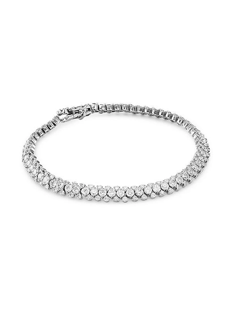 14K White Gold & 7.5 TCW Diamond Bracelet