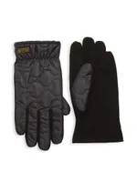 Suede Quilted Glove