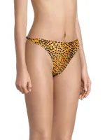 Printed Twist Bikini Bottoms