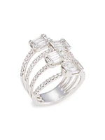 14K White Gold & Multi-Cut 1.70 TCW Diamond Openwork Ring