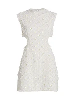 Scent Of Summer Bead & Floral-Embellished Mini-Dress