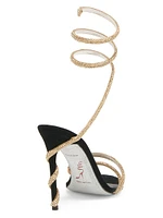 Margot Embellished Satin Wrap Sandals