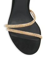 Margot Embellished Satin Wrap Sandals