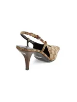 Aria 76 Monogram Slingback Mules