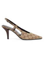 Aria 76 Monogram Slingback Mules