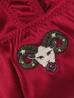 Zodiac Embroidery Thong