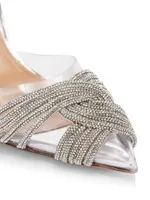 Gatsby Crystal-Embellished Slingback Sandals