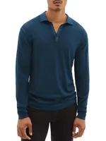 Newbury Wool Knit Polo Sweater