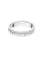 Quatre Radiant Edition Clou De Paris 18K White Gold & 0.24 TCW Diamond Wedding Band