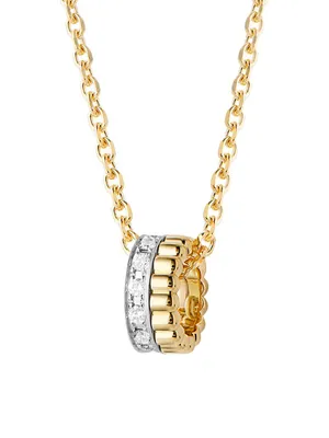 Quatre Classique 18K Gold & Diamond Pendant Necklace